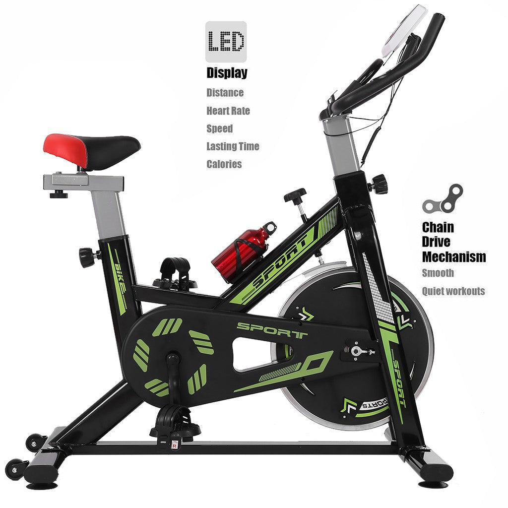 Stationary Indoor Bicycle With Tablet Stand And Comfortable Cushion