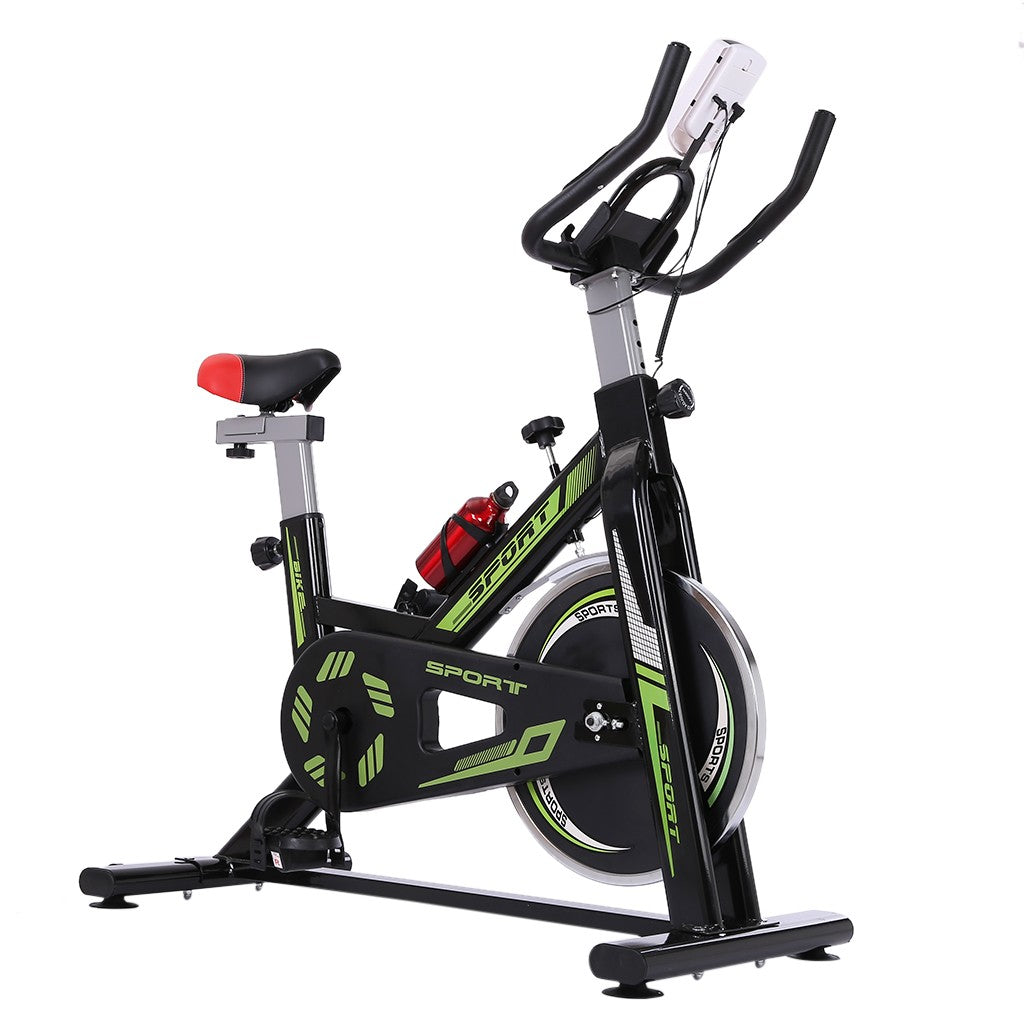 Stationary Indoor Bicycle With Tablet Stand And Comfortable Cushion